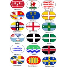 UK County Flag Tags (by NE Geocaching Supplies)